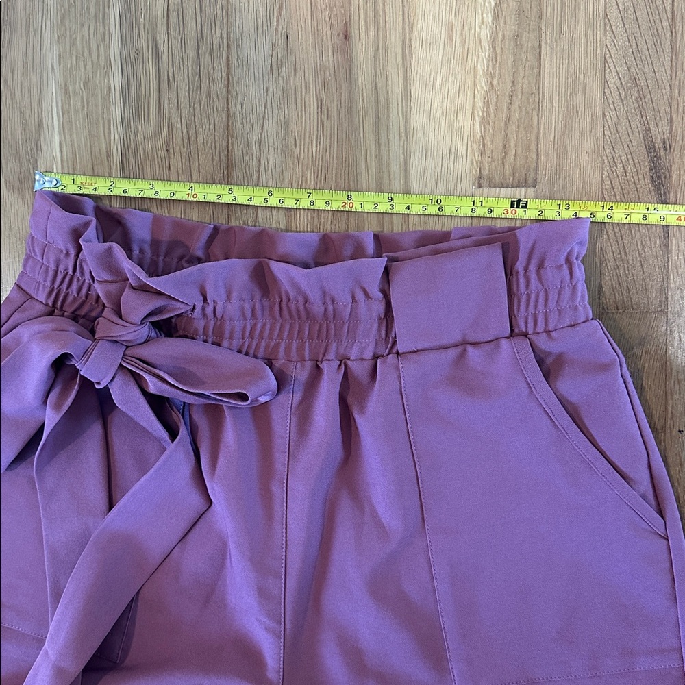 *last chance* Kancy Kole | Women's Tie-Belt Trousers in Taupe and Mauve - Picture 13 of 13
